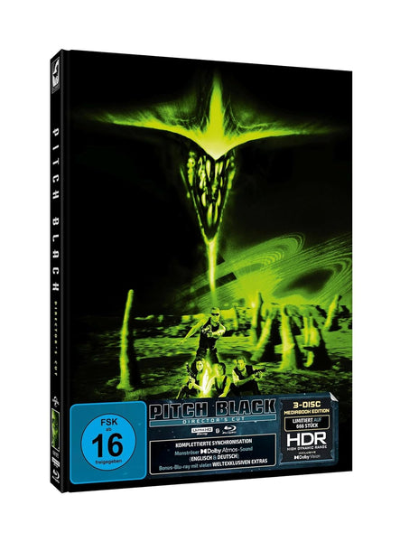 Pitch Black - Director's Cut | Mediabook (Ultra-HD Blu-ray + 2x Blu-ray) Green-Artwork - 666 Stück