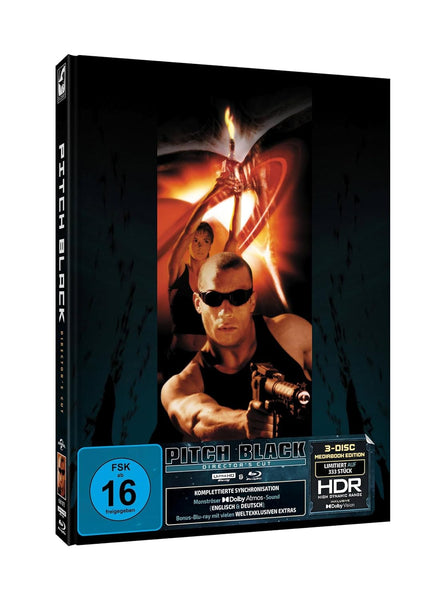 Pitch Black - Director's Cut | Mediabook (Ultra-HD Blu-ray + 2x Blu-ray) Red-Artwork - 333 Stück