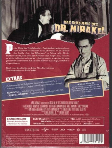 Das Geheimnis des Dr. Mirakel (1932) (Blu-Ray+2 CD) (Limited Edition / MURDERS IN THE RUE MORGUE) Classic Chiller Collection # 4