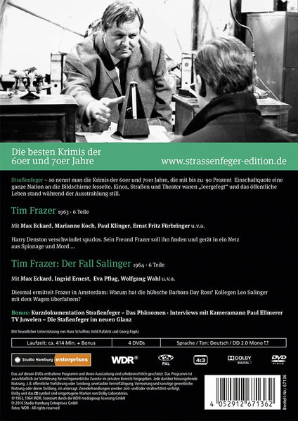 Straßenfeger 05 : Tim Frazer / Tim Frazer: Der Fall Salinger (Francis Durbridge) (4DVD)
