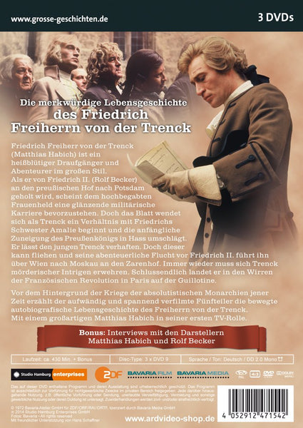 Die merkwürdige Lebensgeschichte des Friedrich Freiherrn von der Trenck (3DVD)